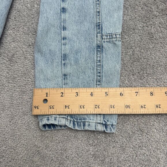 Free People Acid Wash High Rise Tapered Leg Mom Denim Jeans Womens 24 Button Fly - Picture 15 of 16